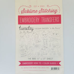 Sublime Stitching Tuesday Bassen "In My Room" Embroidery Transfers Big Sheet