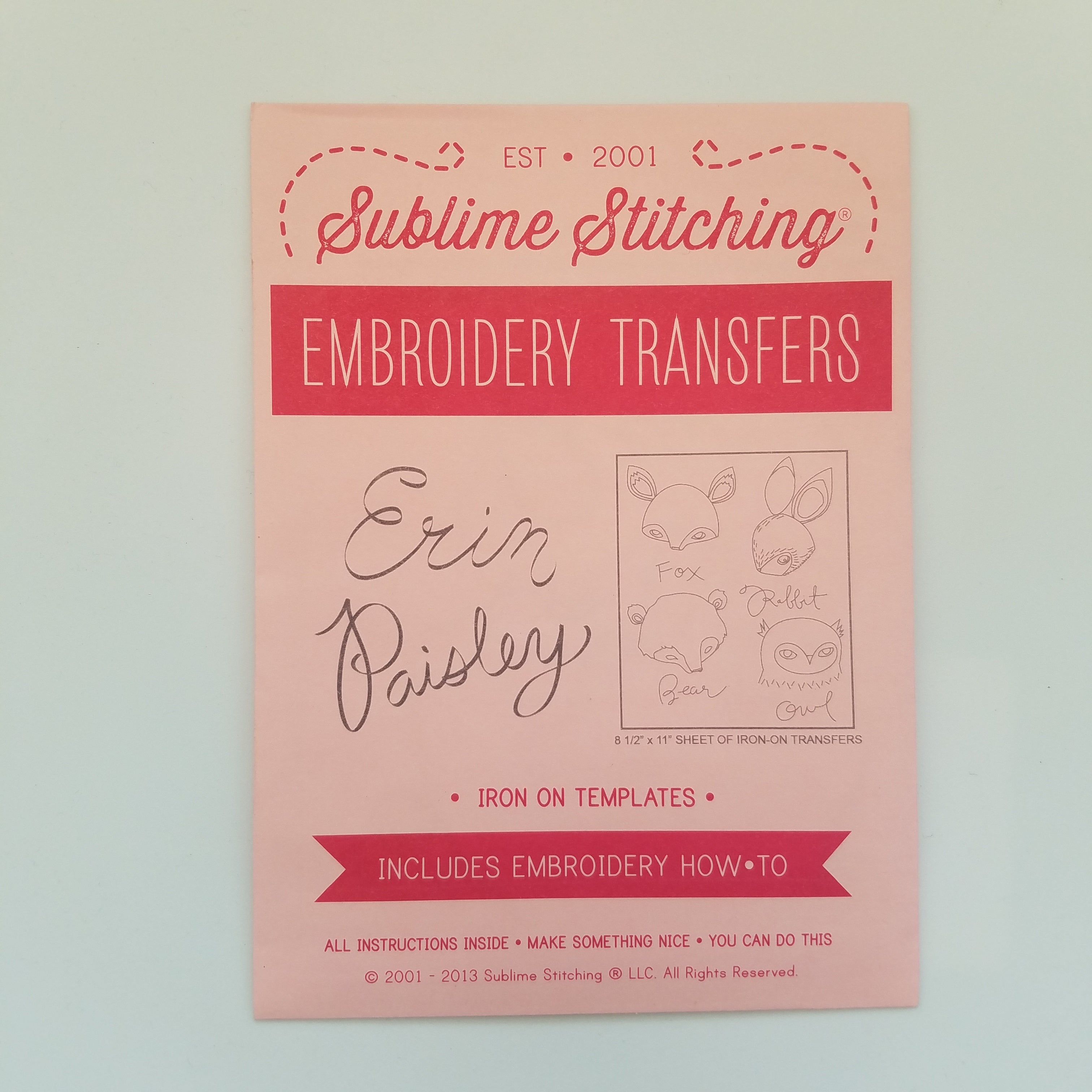 Sublime Stitching Erin Paisley Embroidery Transfers – Maker General