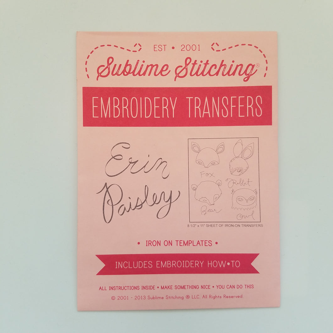 Sublime Stitching Erin Paisley Embroidery Transfers