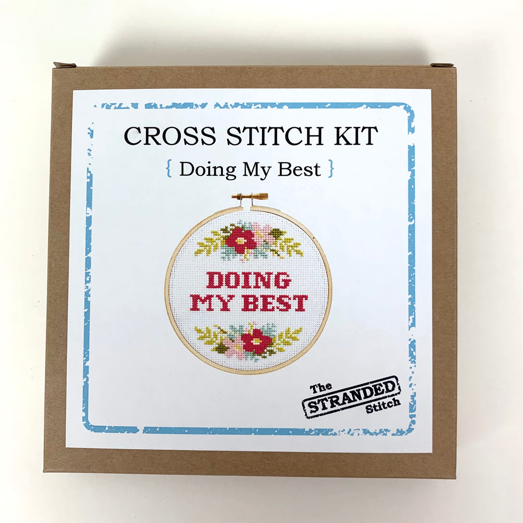 Copy of Stranded Stitch Cross Stitch Kit Doing My Best