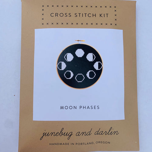 June Bug + Darlin' Cross Stitch Kit Moon Phases