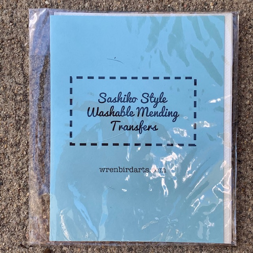 Wrenbird Sashiko Style Washable Mending Transfers