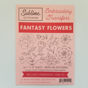 Sublime Stitching Fantasy Flowers Embroidery Transfers