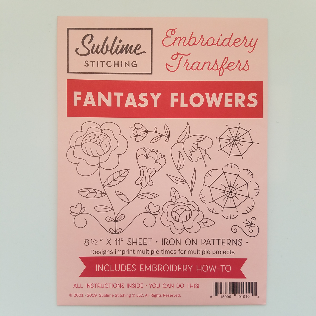 Sublime Stitching Fantasy Flowers Embroidery Transfers – Maker General