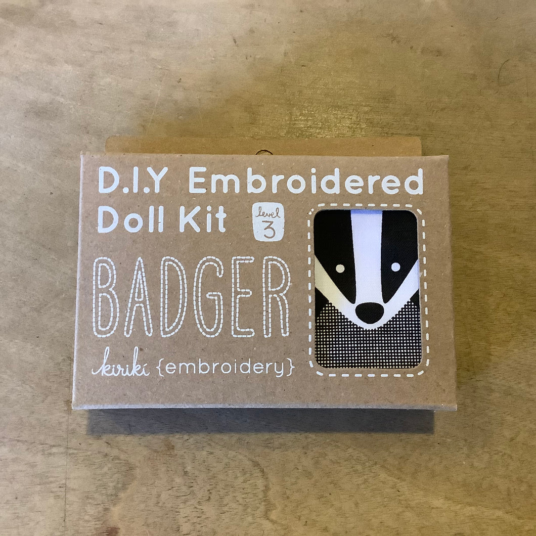 Kiriki Press DIY doll kit badger