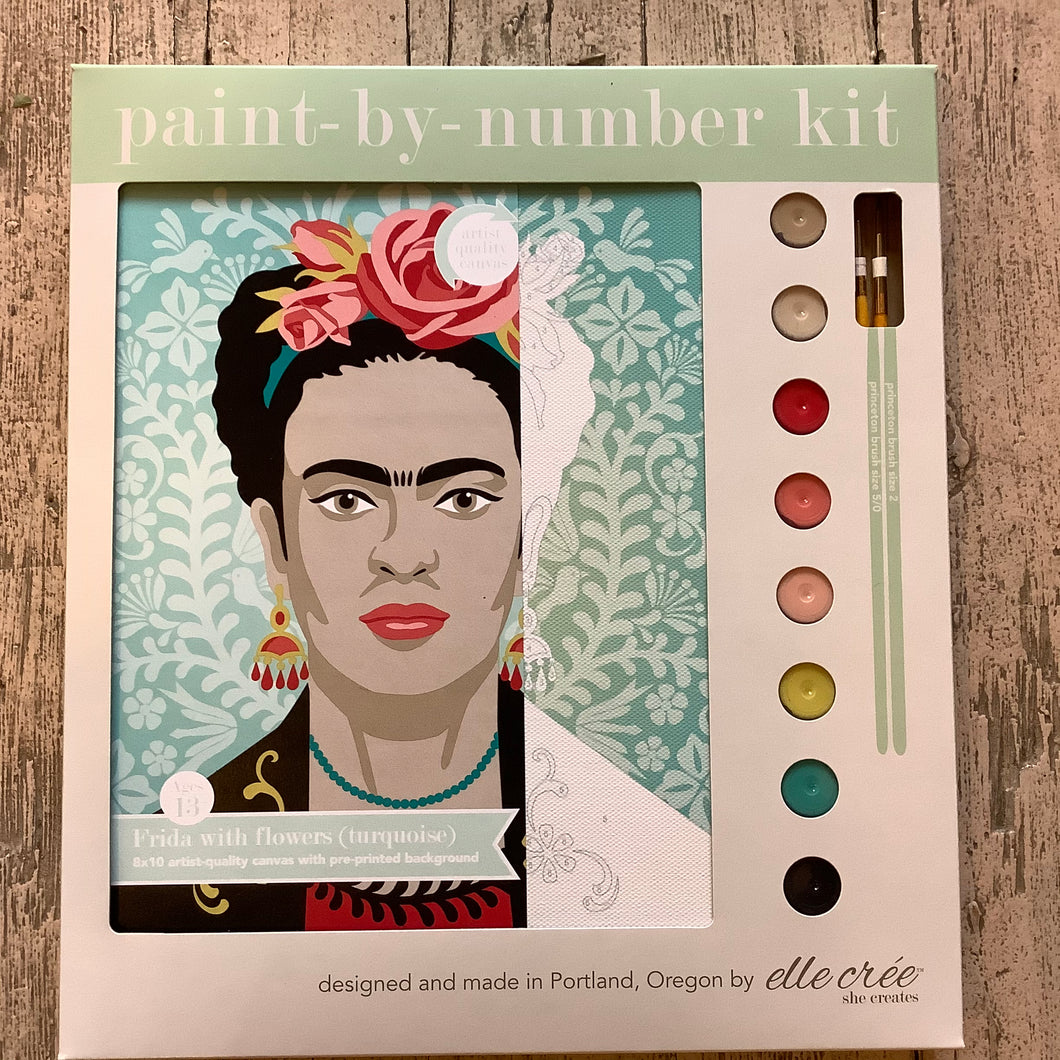 Paint by number Frida w flowers
